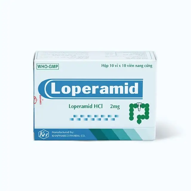 Viên nang Loperamid 2mg Khánh Hòa điều trị triệu chứng tiêu chảy cấp (10 vỉ x 10 viên)